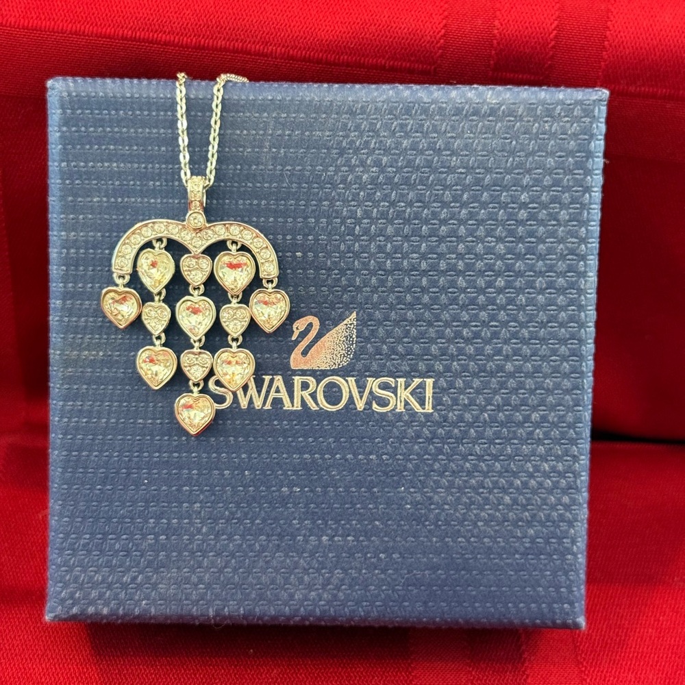 Swarovski Gold and Silver Heart Necklace